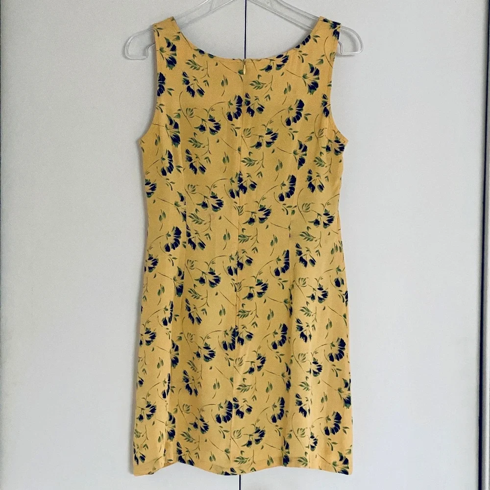 Tristan & Iseut I 90s I Floral Sleeveless Mini Sheath Dress I FLAWED - Picture 8 of 16